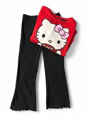 HELLO KITTY 2 PIECE CREWNECK & FLARE PANTS